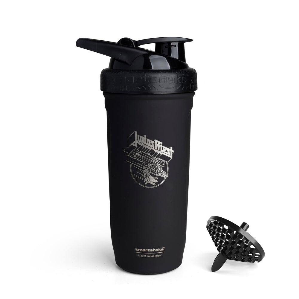 Smartshake Rockband Reforce 900ml bottle with leakproof lid for on-the-go shakes.
