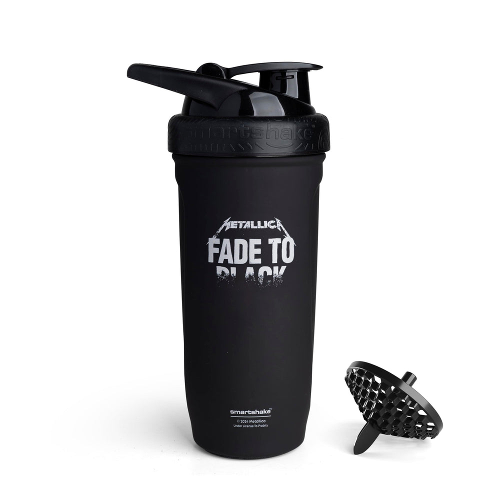 Smartshake Rockband Reforce bottle exterior showing durable stainless steel and matte grip for gym use