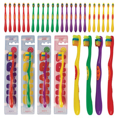 SmartSmile 72-piece bulk kids toothbrushes blister-pack packaging