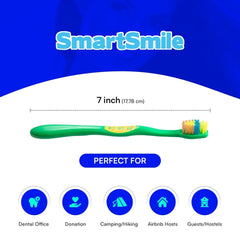 Close-up of the compact head toothbrush for smaller mouths