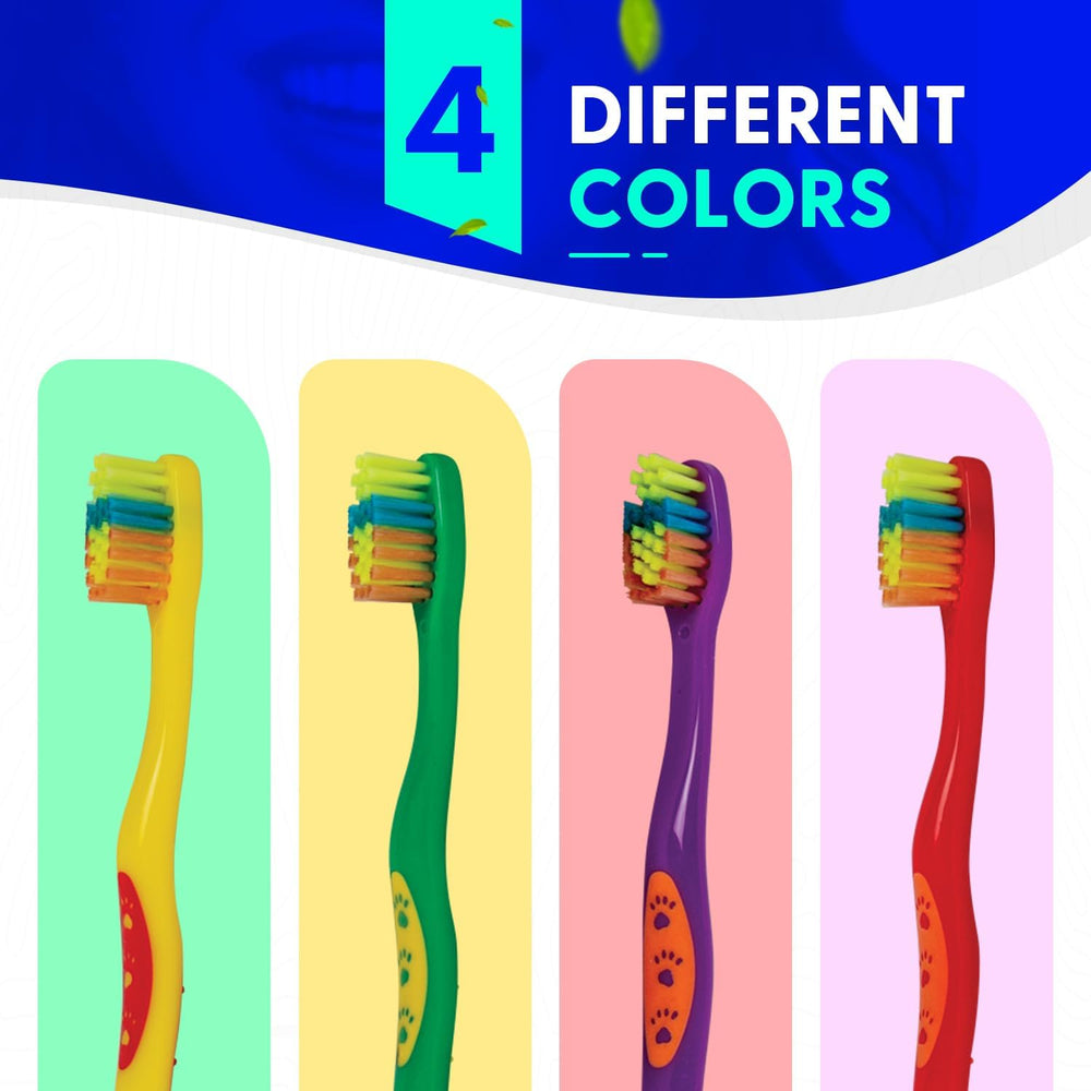 Non-slip paw print grip handle on SmartSmile toothbrush