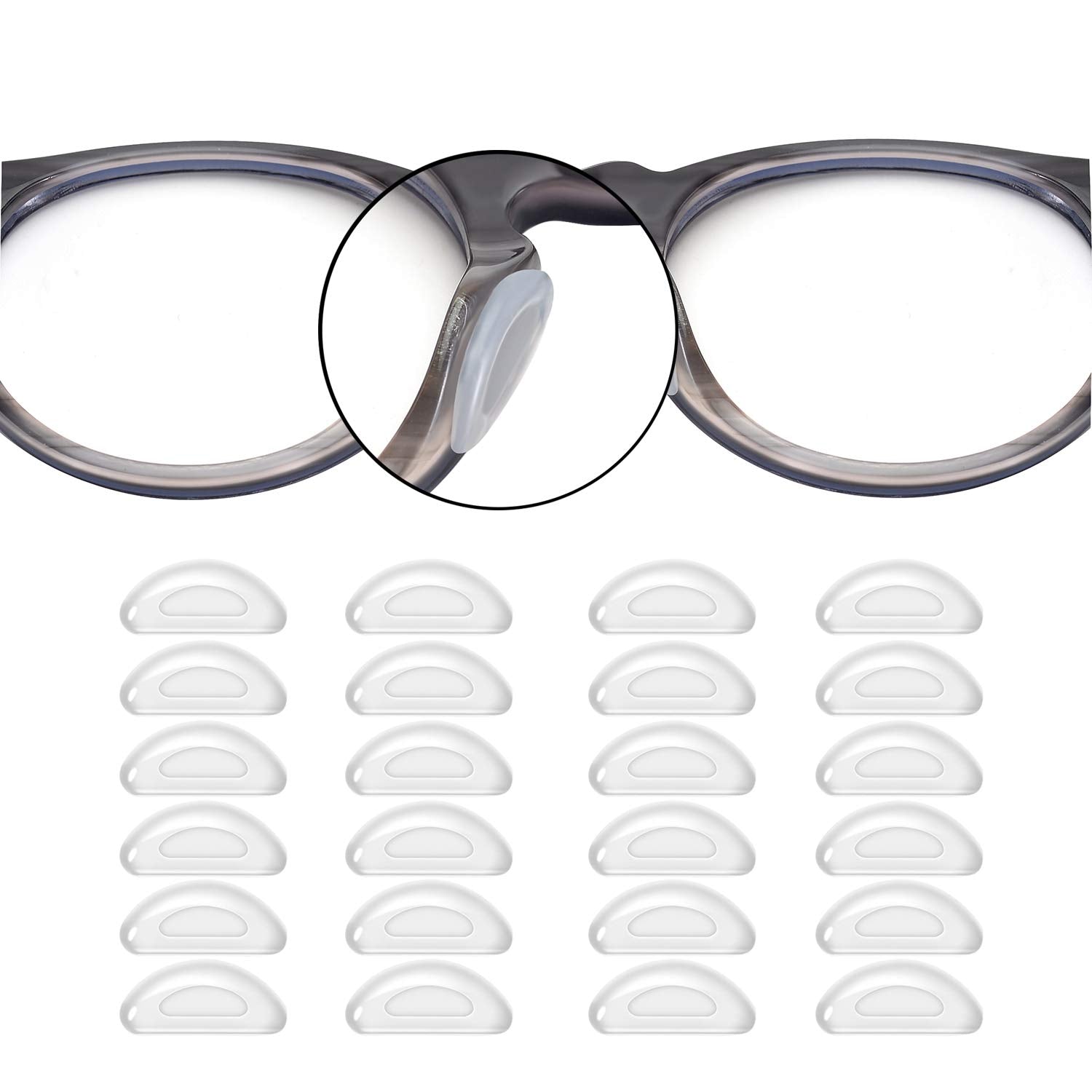 SMARTTOP 1.0mm silicone eyeglass nose pads pack