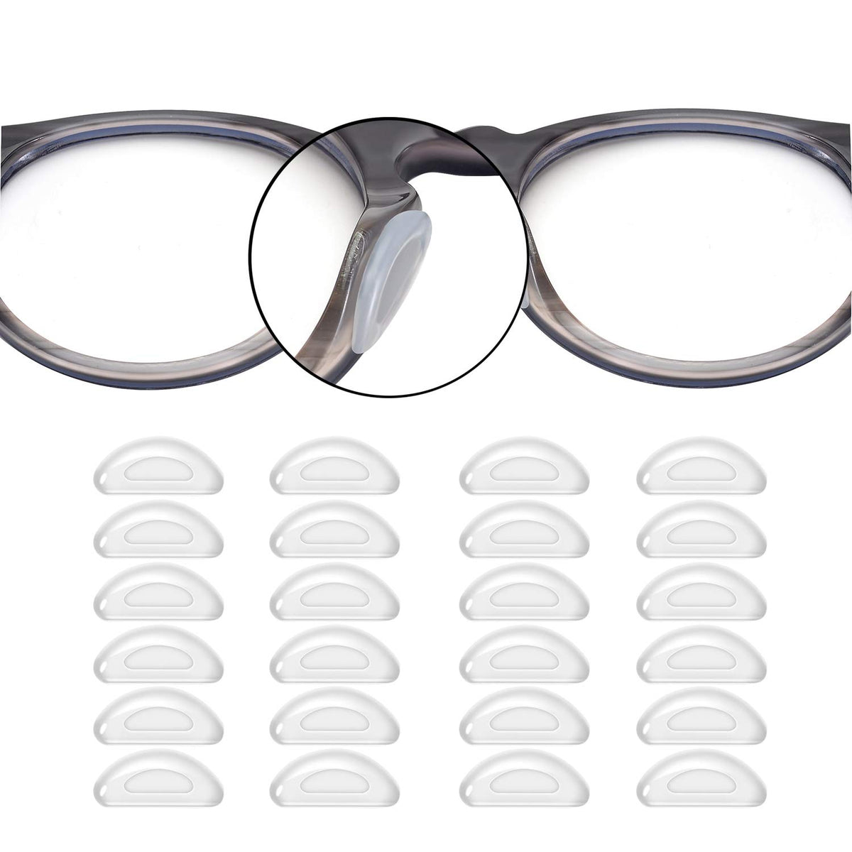 SMARTTOP 1.0mm silicone eyeglass nose pads pack