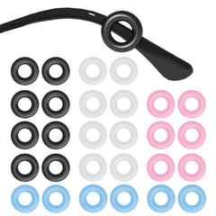 Black silicone eyeglass ear grips for glasses temple tips