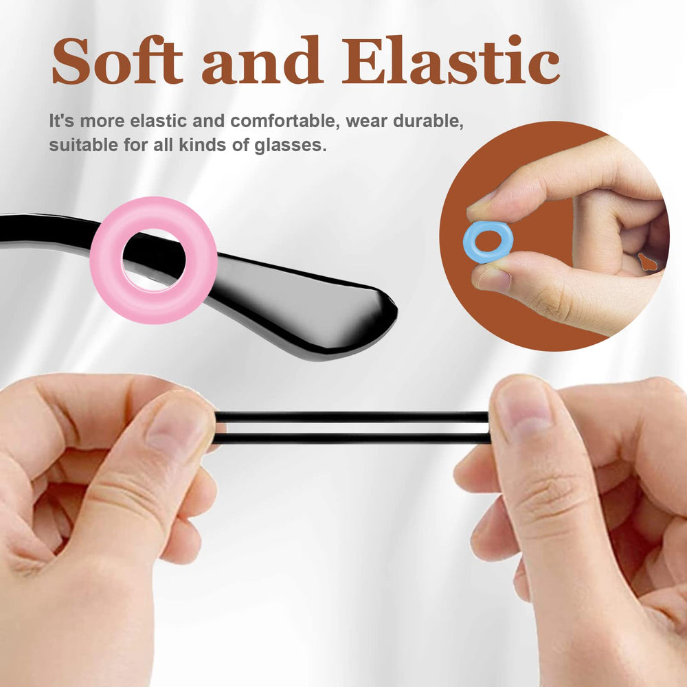 Pink silicone eyeglass ear grips sleeve tips