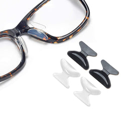 SmartTop 2.5mm nose pads pack: 12 pairs in black and clear