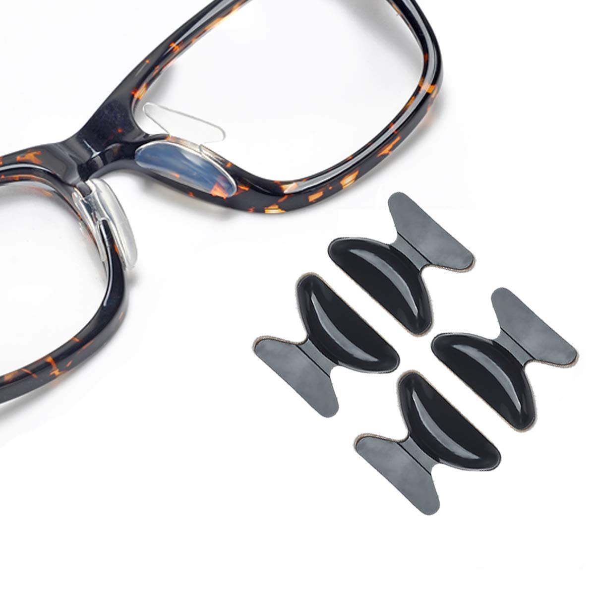 SMARTTOP 2.5mm black silicone nose pads close-up