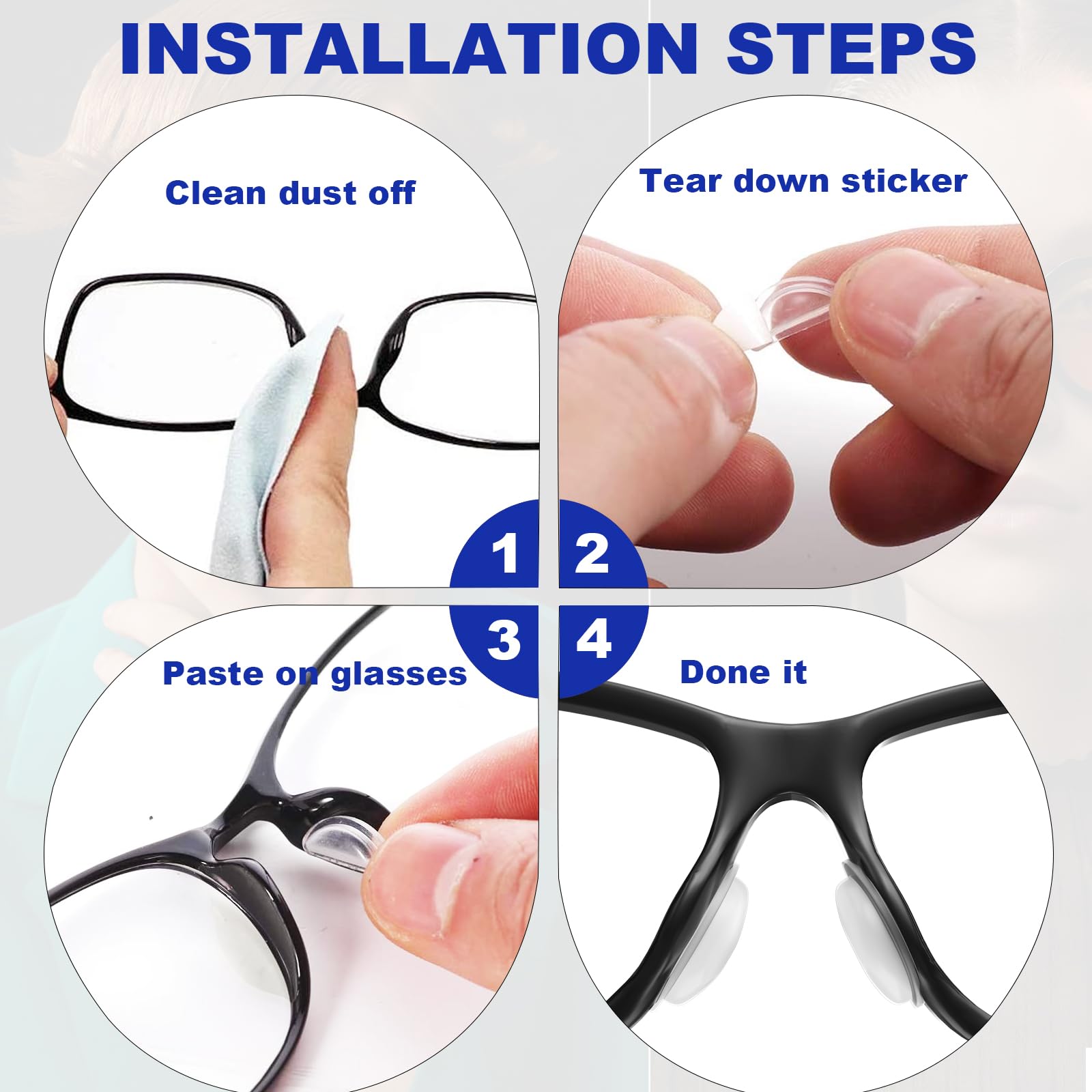 Adhesive backing for stick-on replacement