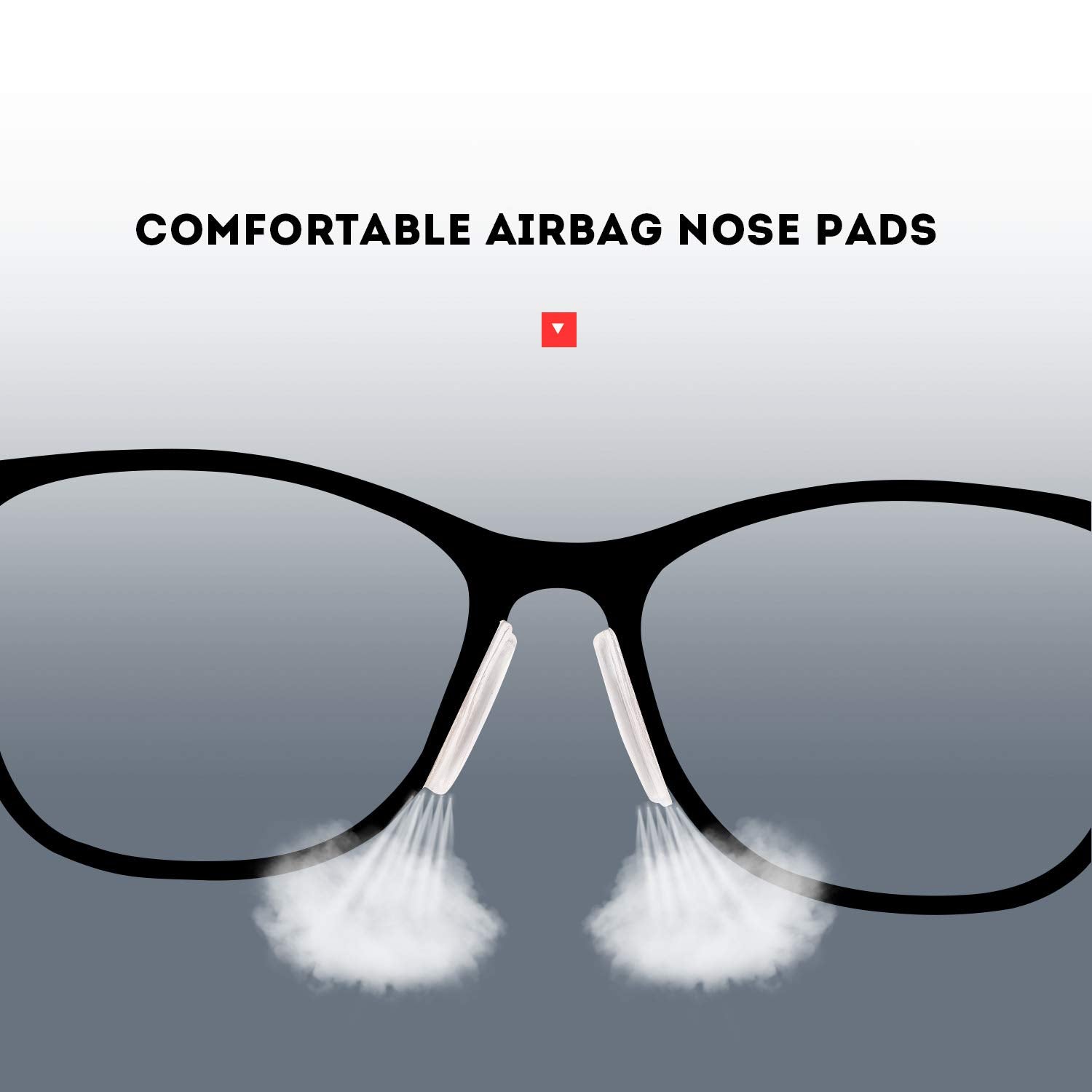 Easy peel-and-stick application process for nose pads
