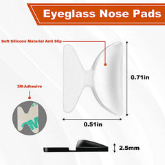 Soft silicone butterfly nose pads for eyeglasses in black