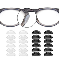 SMARTTOP 20-Pair Nose Pads kit with black and clear silicone pads