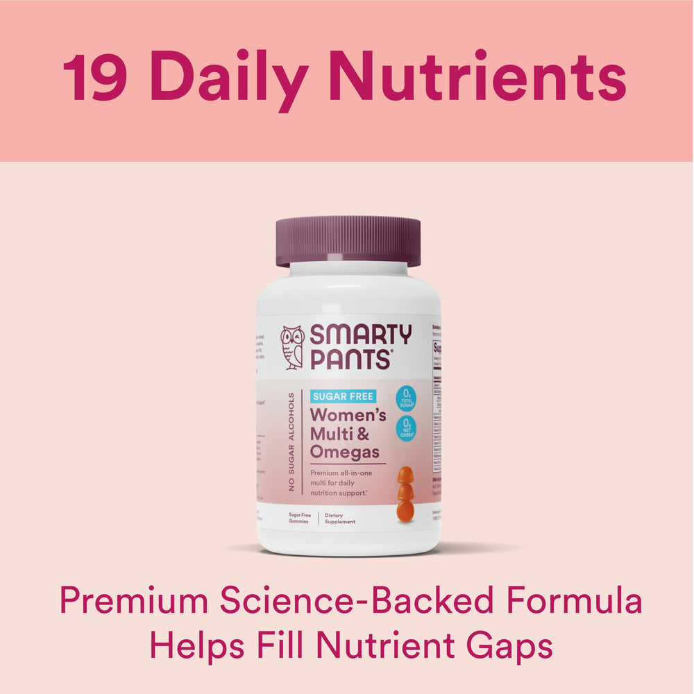 SmartyPants open bottle with gummies visible for easy daily use