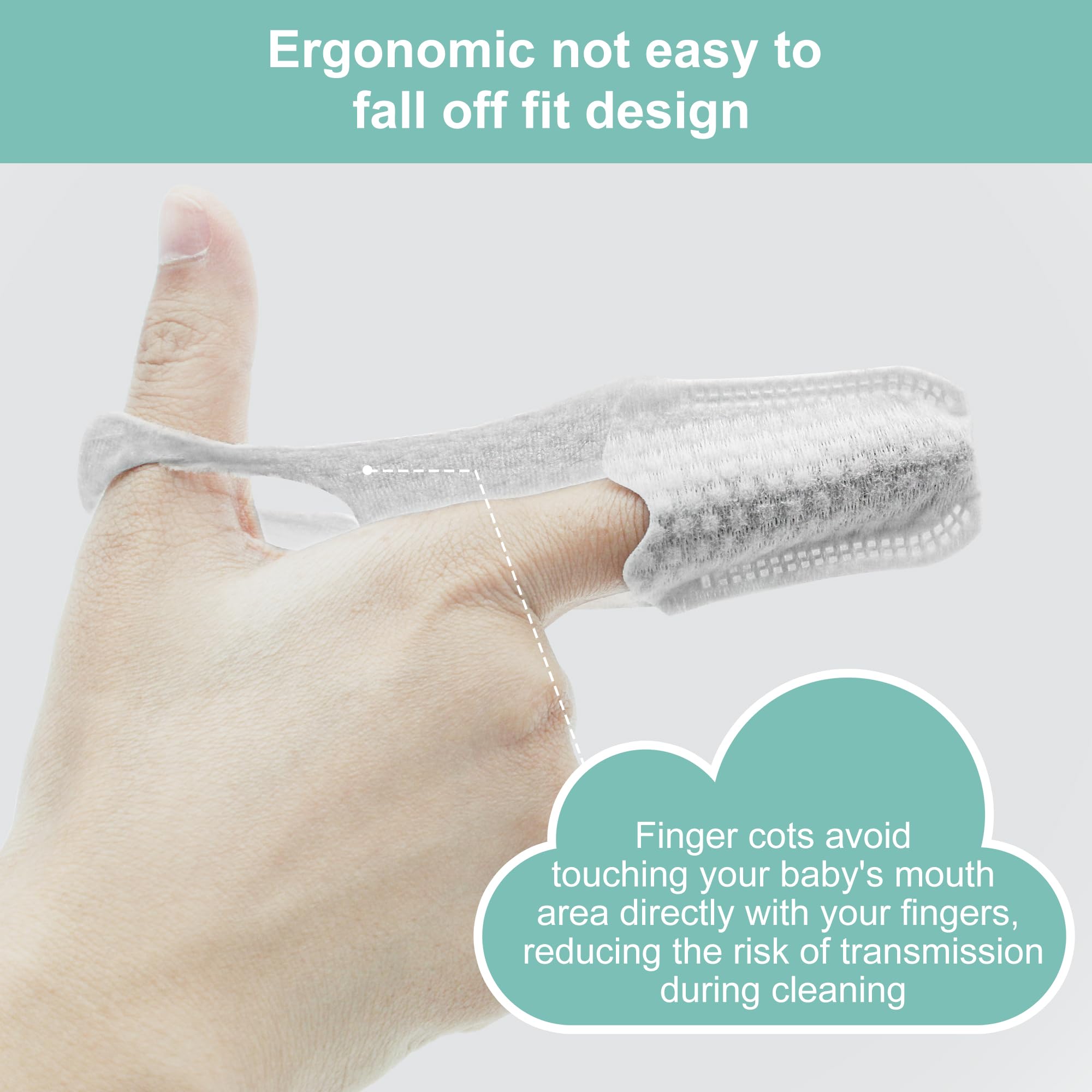 Disposable finger cot for hygienic baby brushing