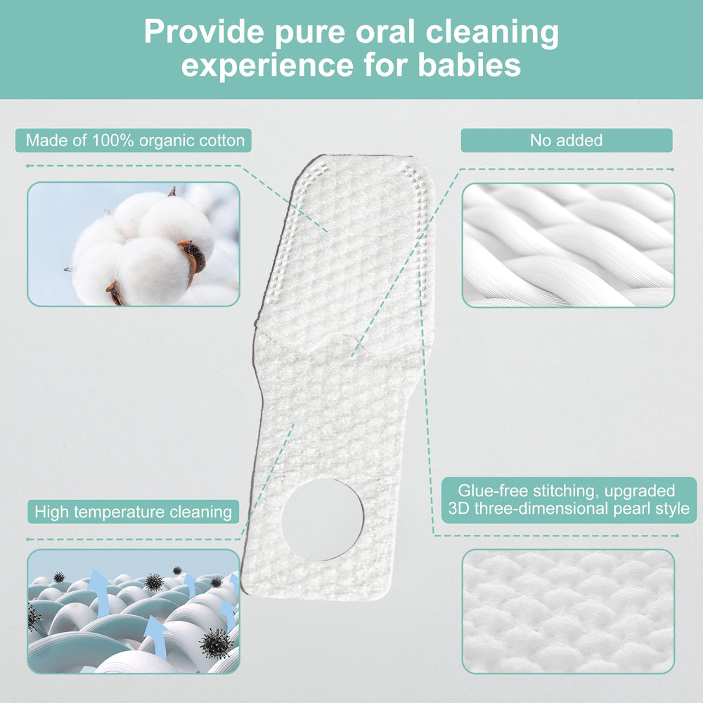 Tongue cleaner wipes mouth with soft gauze