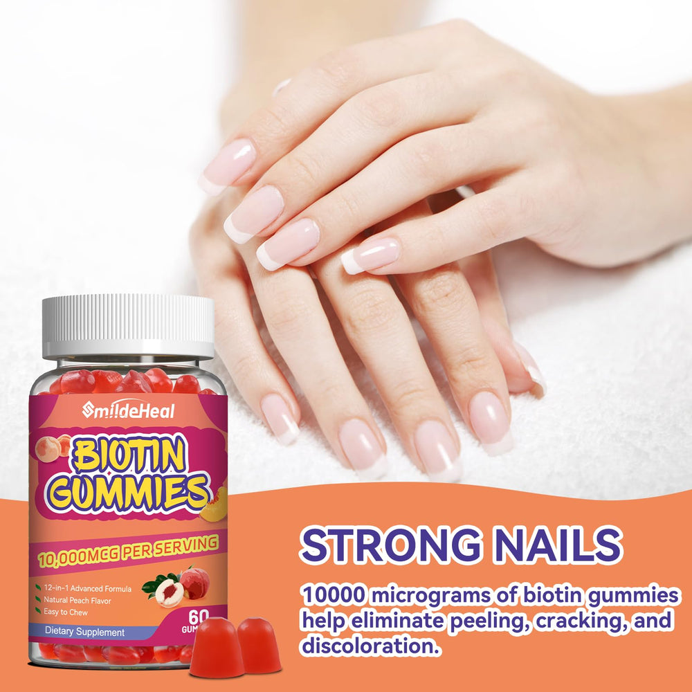 Natural ingredients and biotin supplement layout