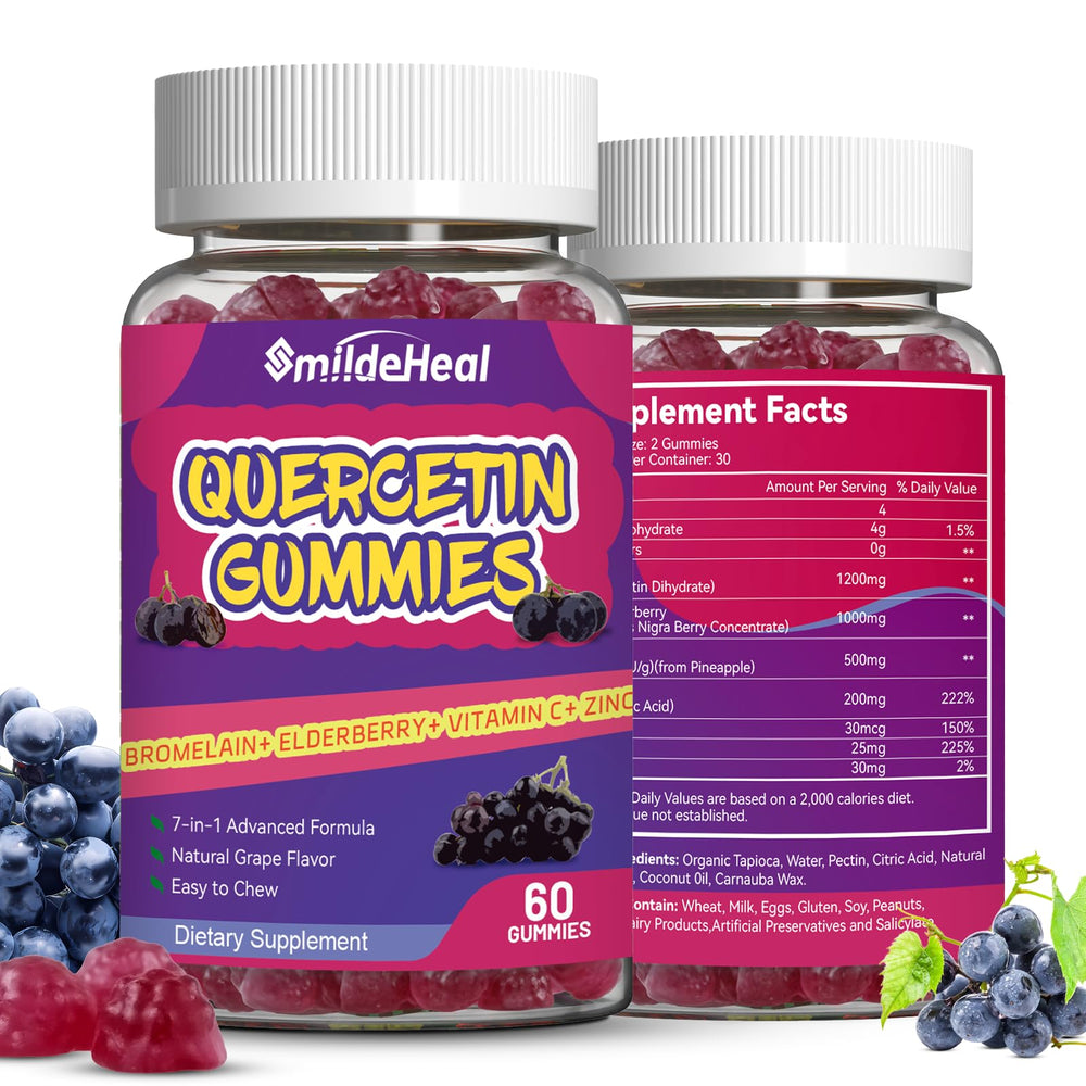 SmildeHeal Quercetin Gummies 1200mg 2-pack hero image