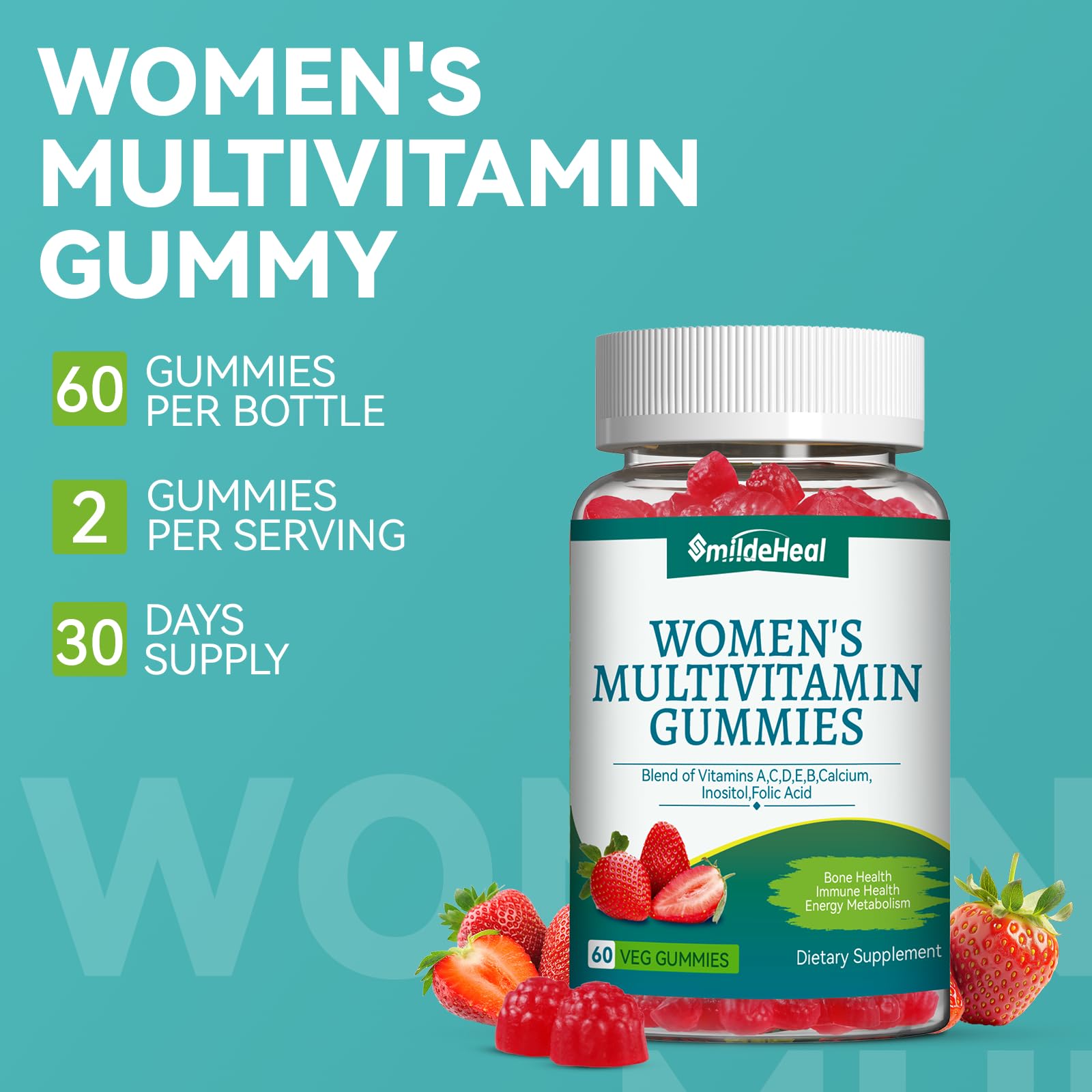 Strawberry-flavored vegetarian pectin-based gummy