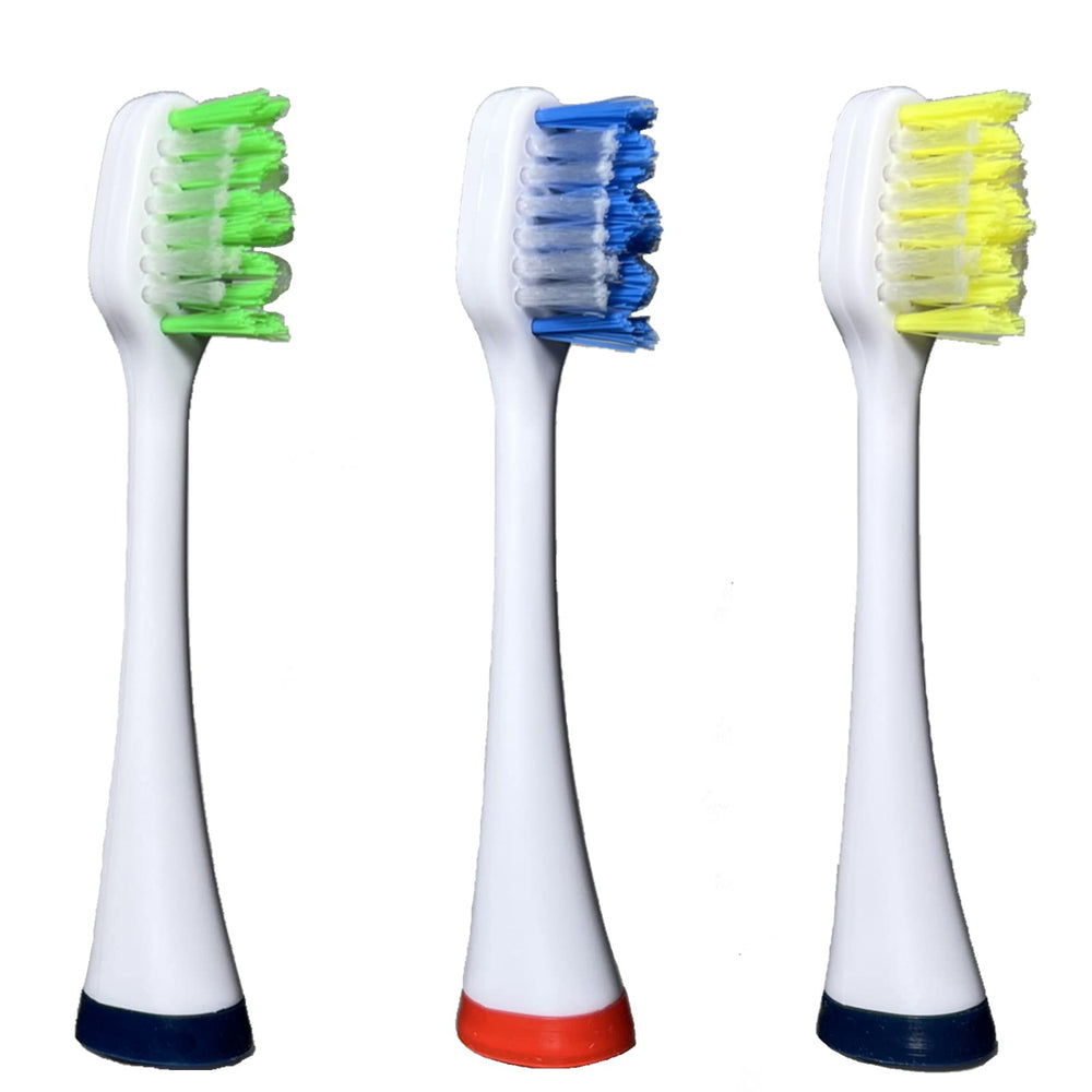 Three soft-bristle replacement heads for Smile Bright Platinum Sonic Toothbrush