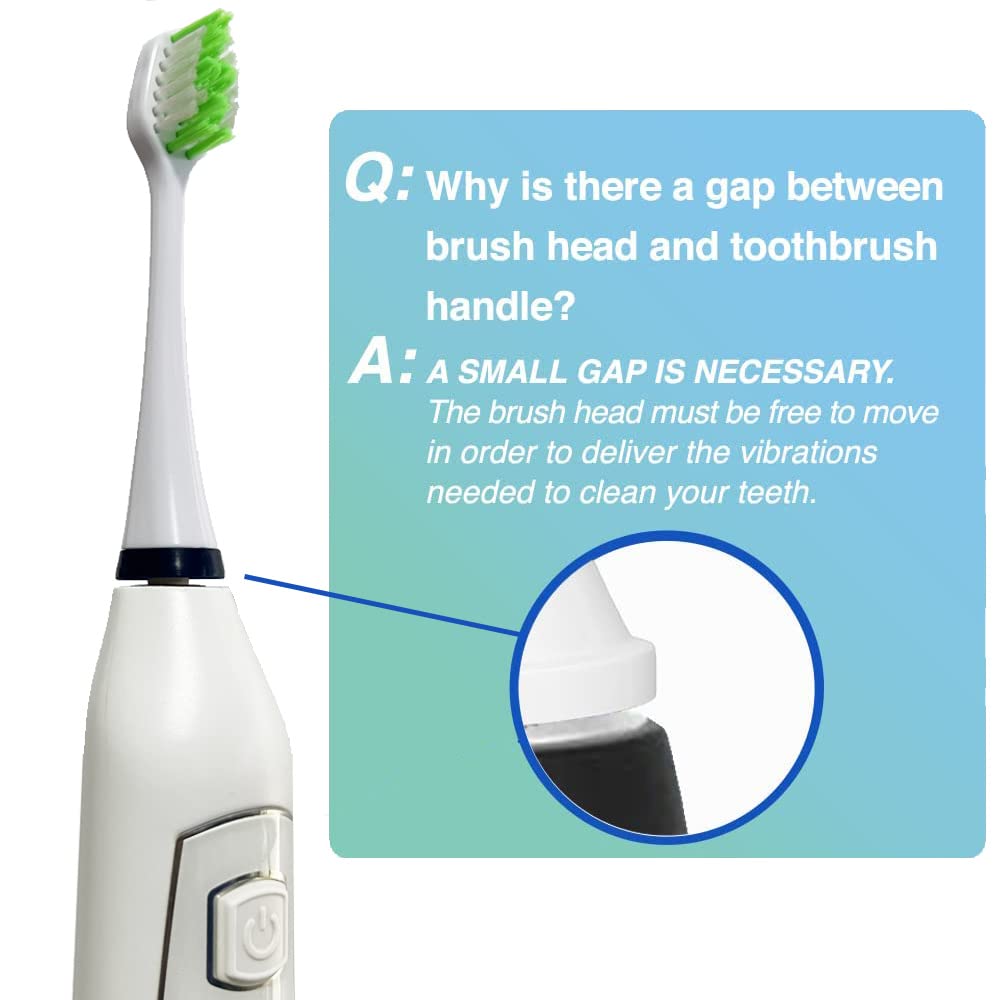 Replacement head showing compatibility with Smile Bright Platinum Sonic Toothbrush