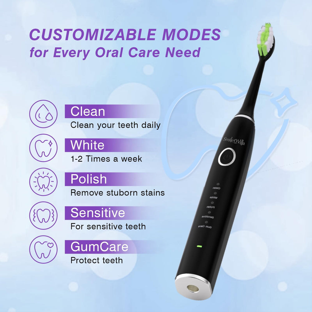 Smile-O-Villa Advanced Sonic Electric Toothbrush side view