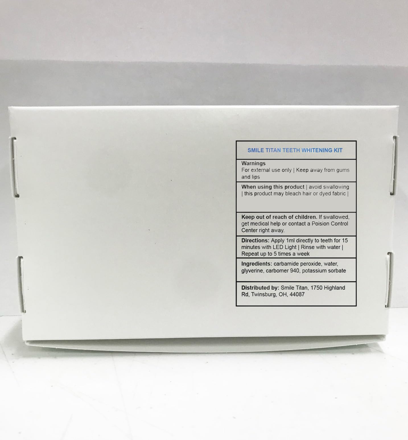 Storage case and shade guide for Smile Titan kit