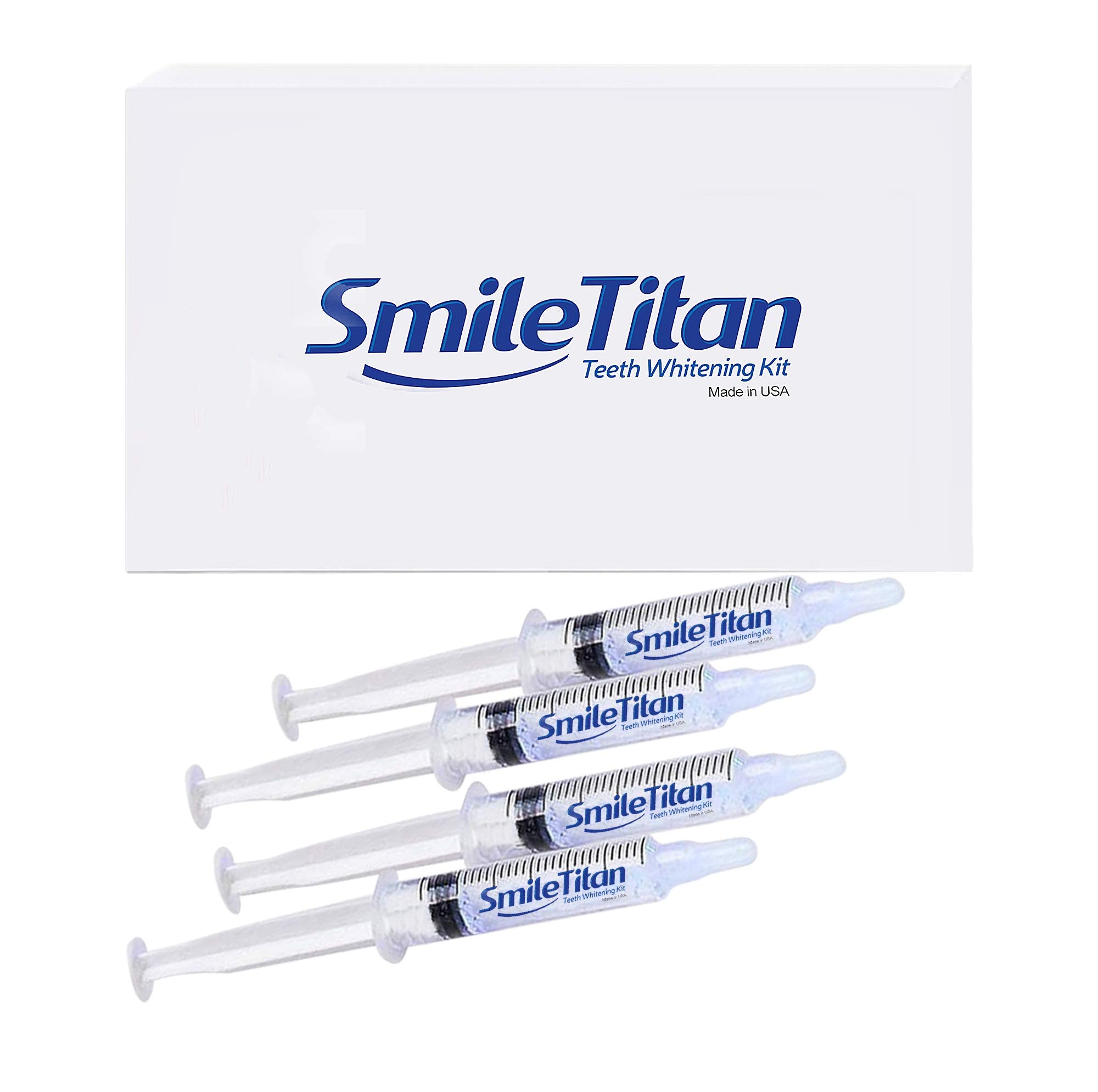 Smile Titan Teeth Whitening Gel Refill: 4x syringes with 44% carbamide peroxide