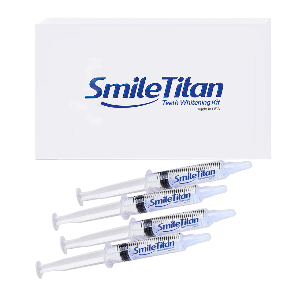 Smile Titan Teeth Whitening Gel Refill: 4x syringes with 44% carbamide peroxide