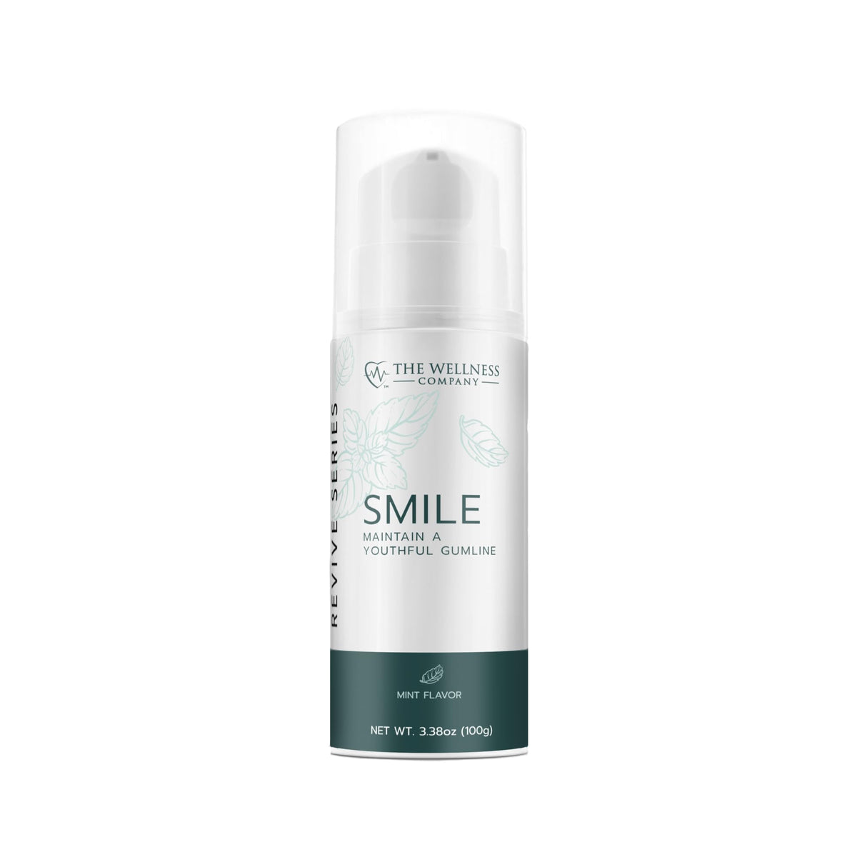 Smile Toothpaste bottle and label featuring peptide formulation