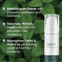 Close-up of toothpaste texture showing smooth whitening
