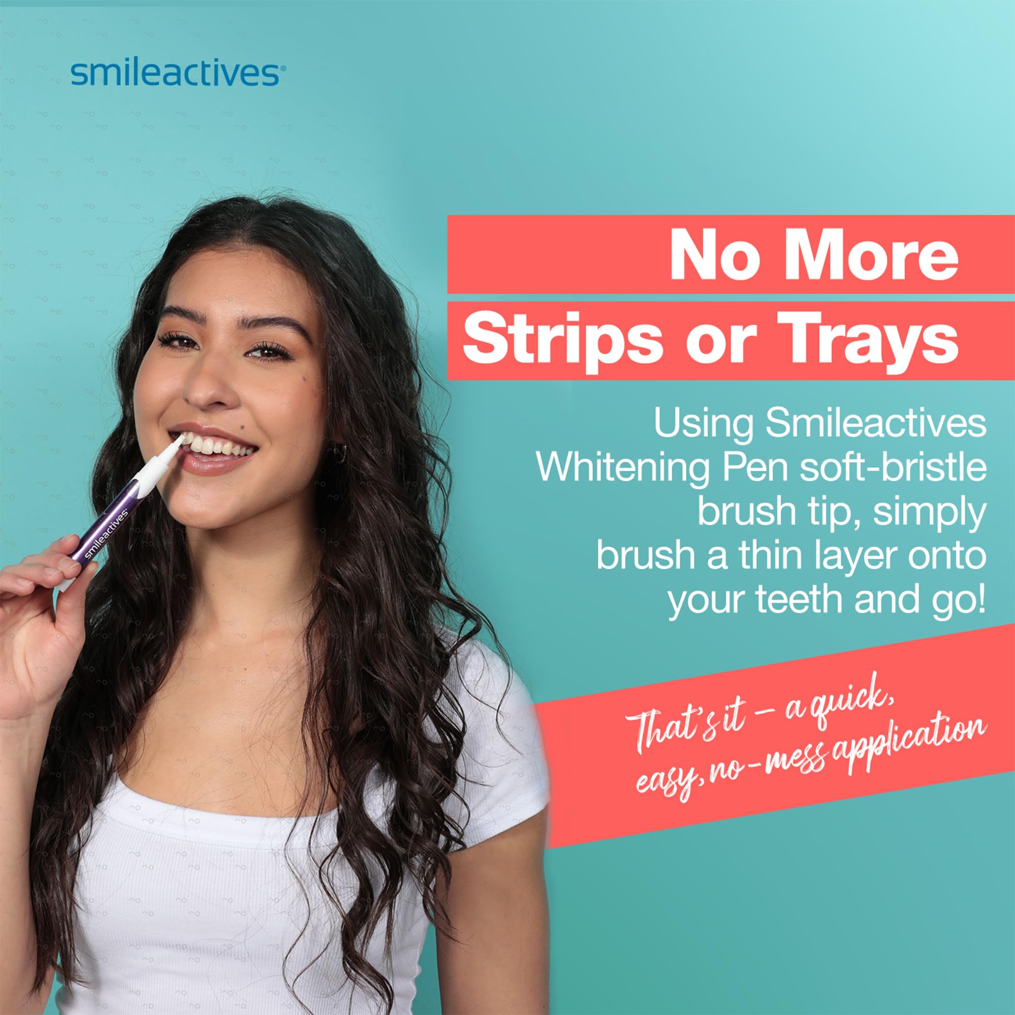 Mint-flavored whitening results with a bright smile