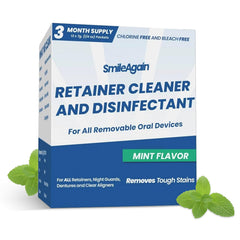 SmileAgain Mint Retainer Cleaner 12-pack packaging
