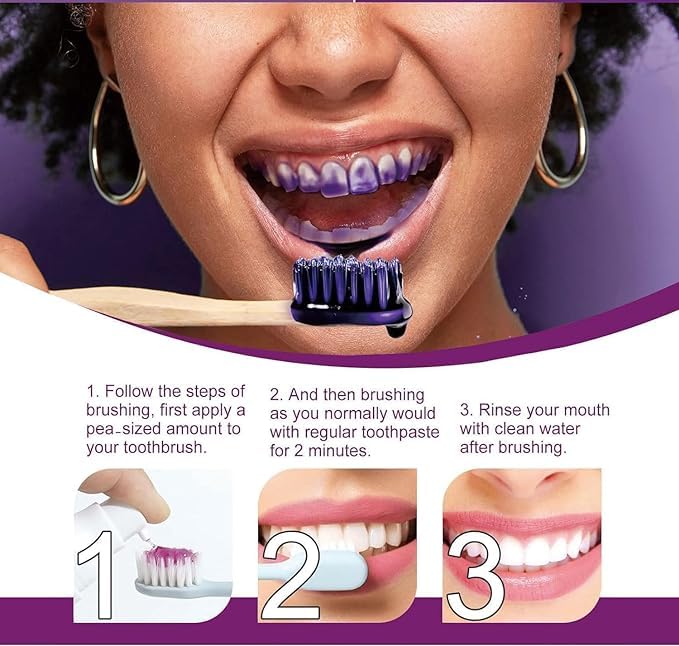 Toothpaste foam applying for whitening