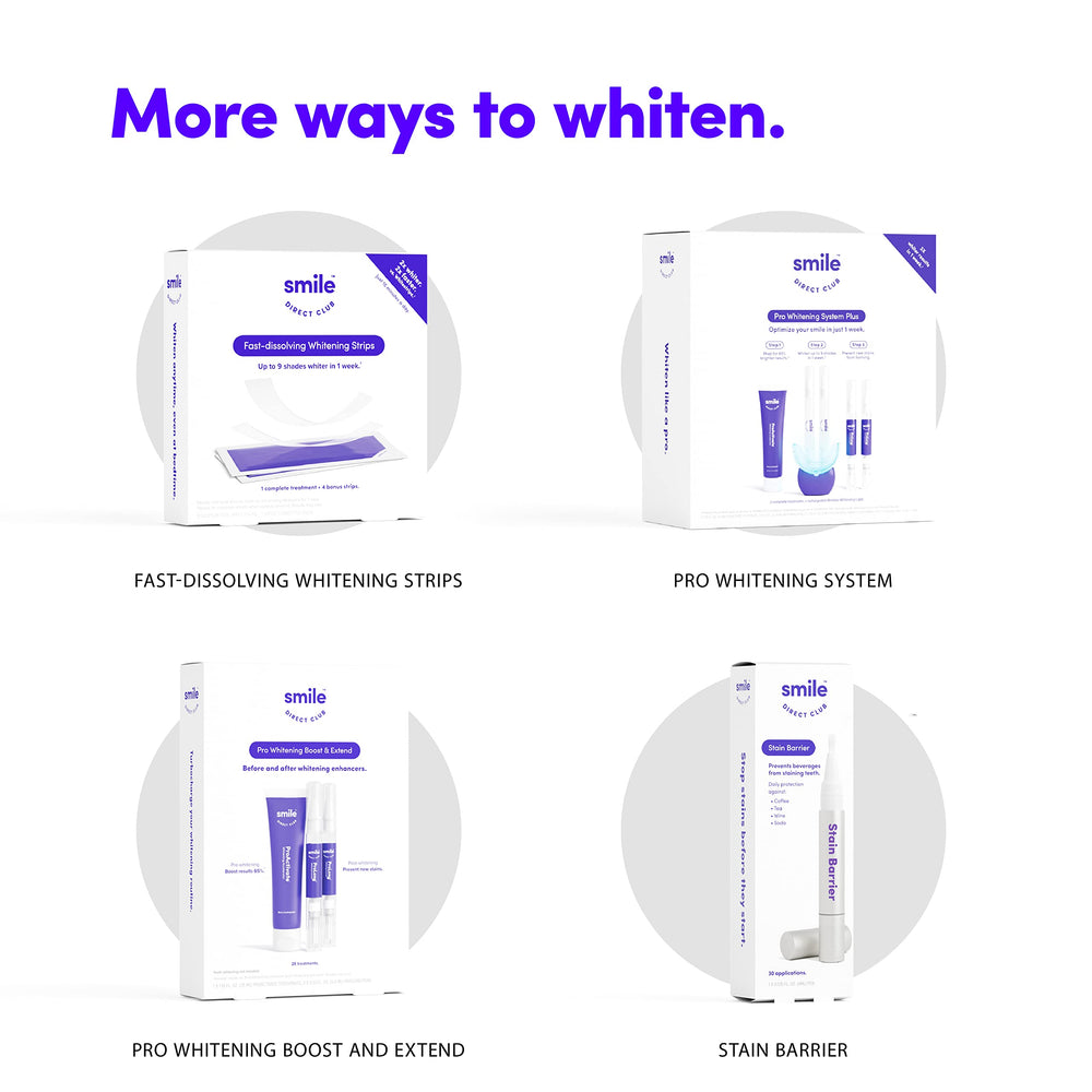 Before and after whitening results comparison