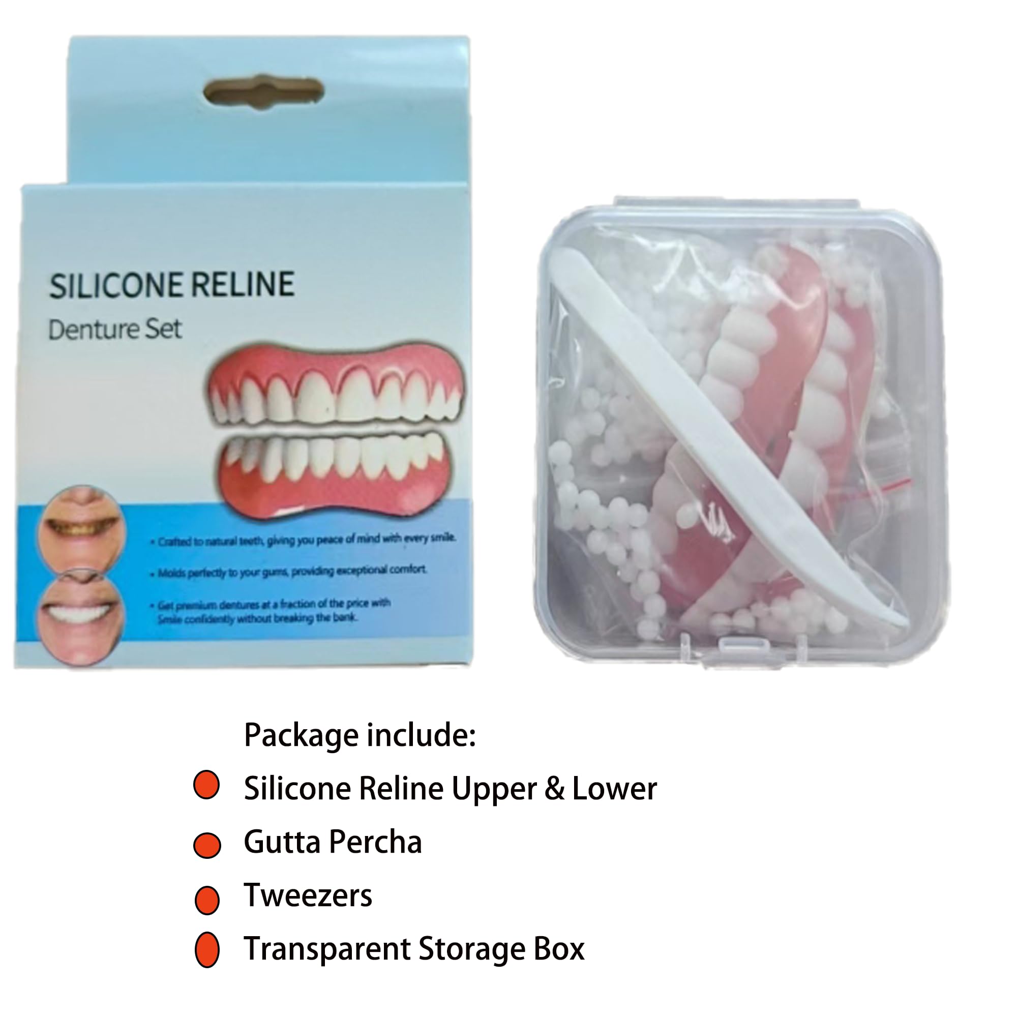 Display of Smileheven veneers for upper and lower teeth in cosplay context