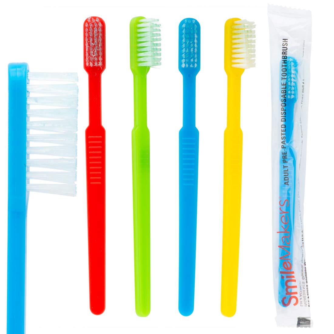 SmileMakers disposable toothbrushes with built-in toothpaste, 144-count bulk pack, pre-pasted and individually wrapped
