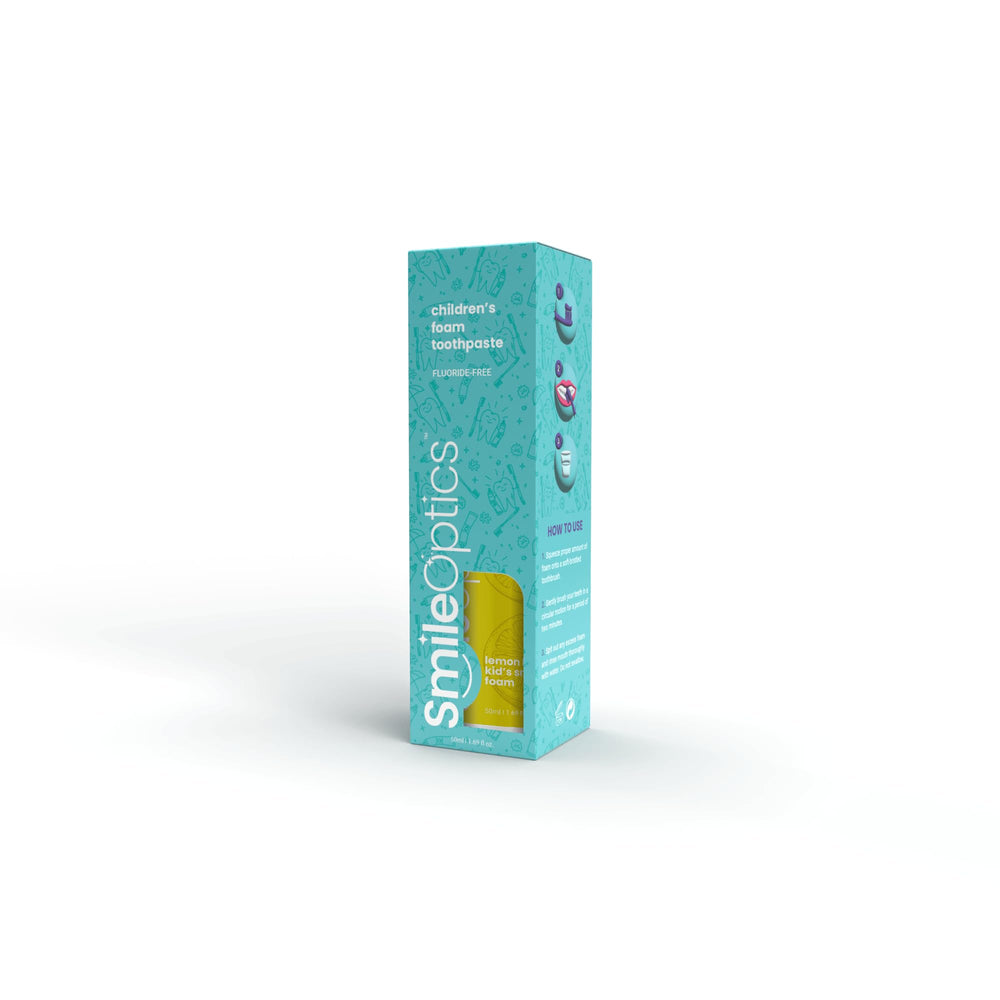 SmileOptics Lemon Burst Kids' Foam SmilePaste packaging box
