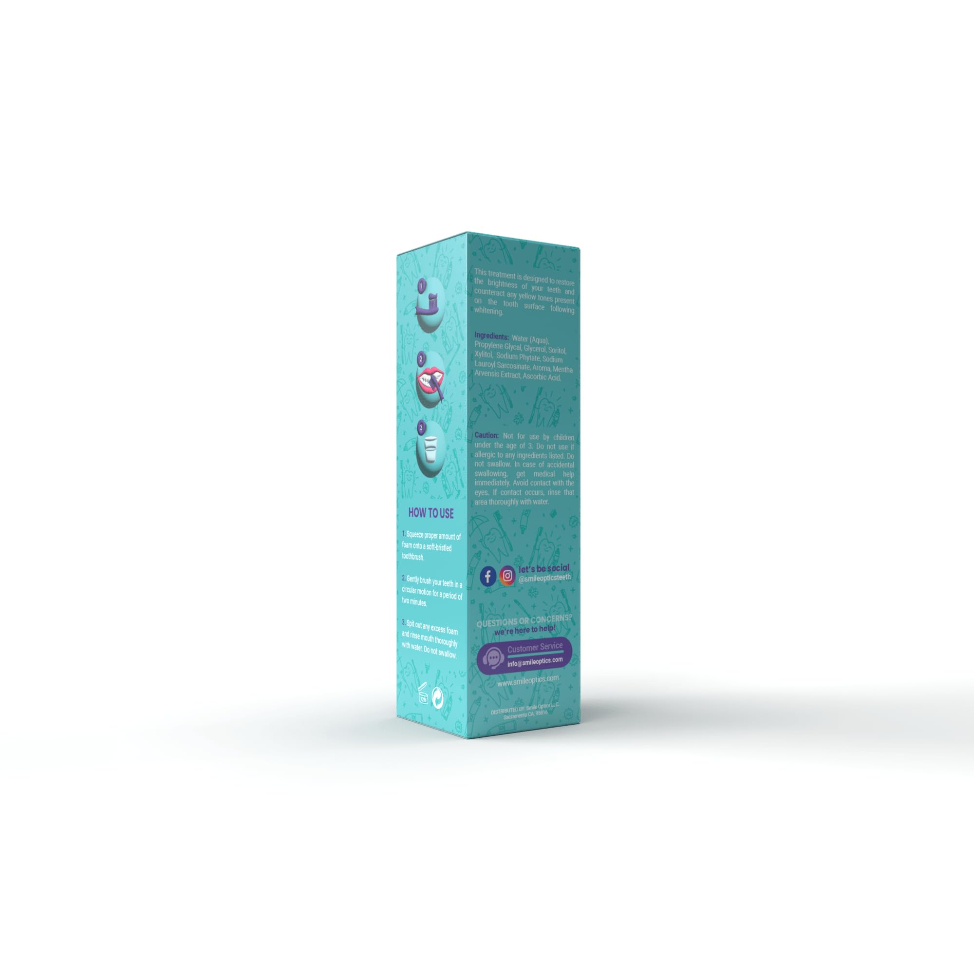 Natural ingredients and fluoride-free labeling on packaging