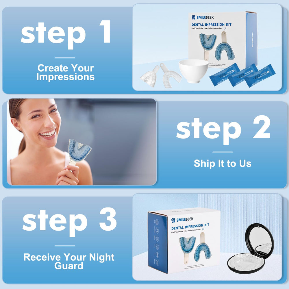 Adult wearing SMILESEEK night guard while sleeping