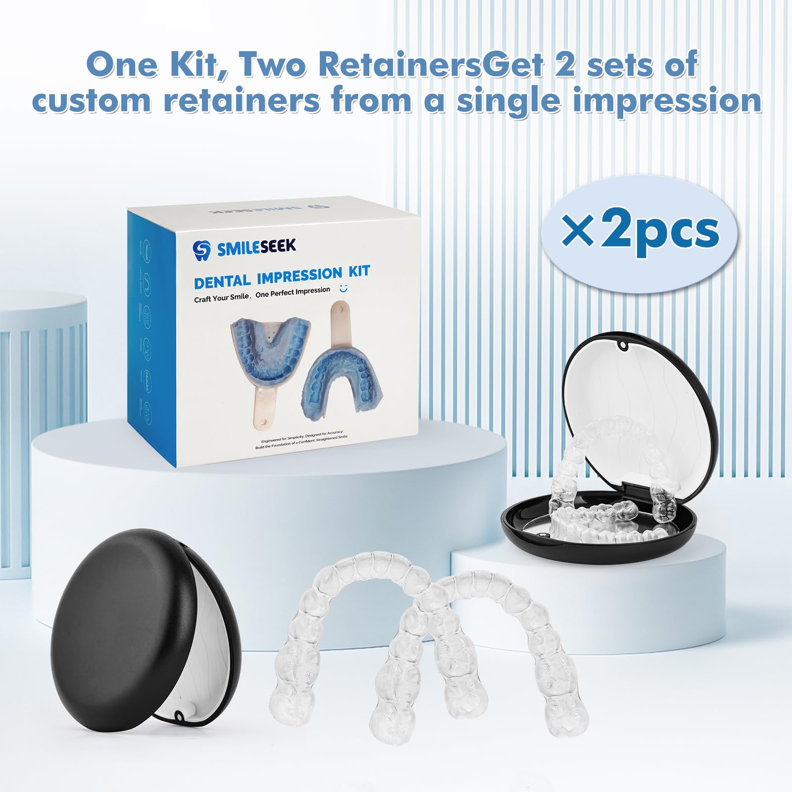 Close-up of transparent BPA-free clear retainer