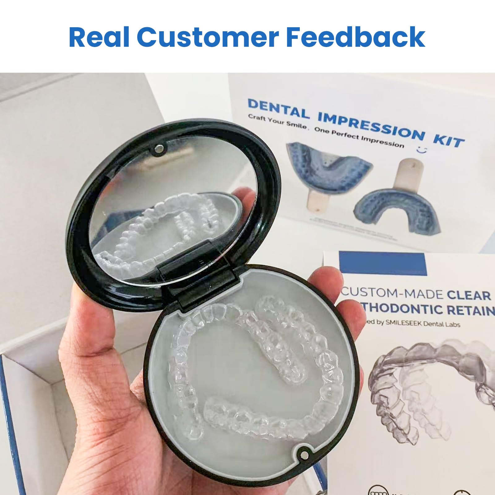 Professional dental lab-quality retainers with guarantee