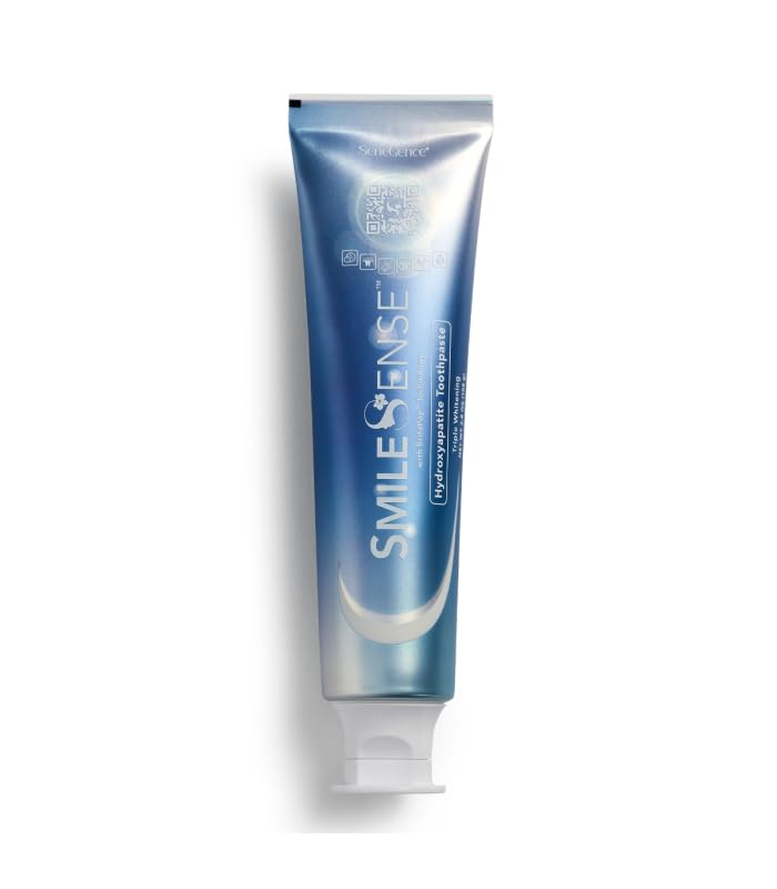 SmileSense toothpaste bottle with BritePop technology branding