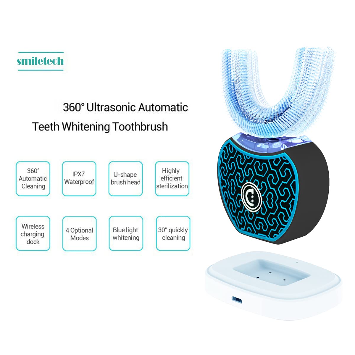 Replacement brush heads for Smiletech Sonic Glow