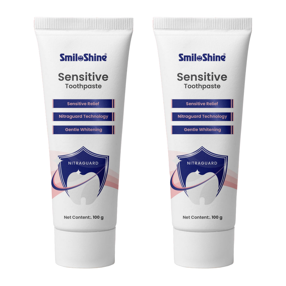 SmiloShine Pack of 2 Sensitivity Toothpaste bottle front view