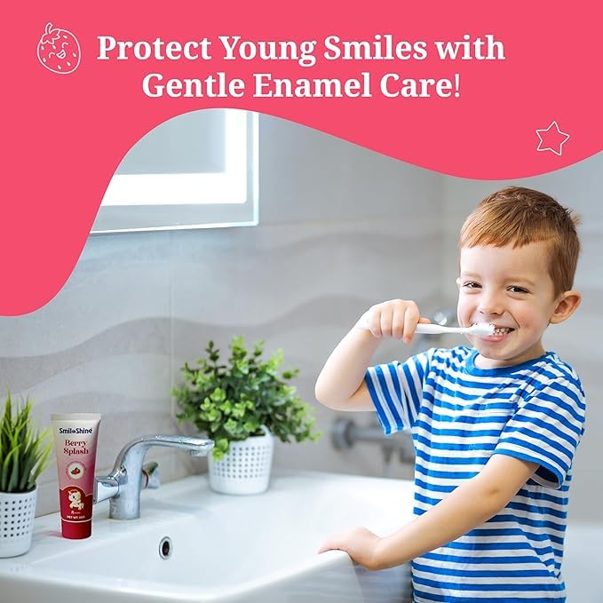 SmiloShine Unicorn Gel Toothpaste for Kids – two flavors stacked