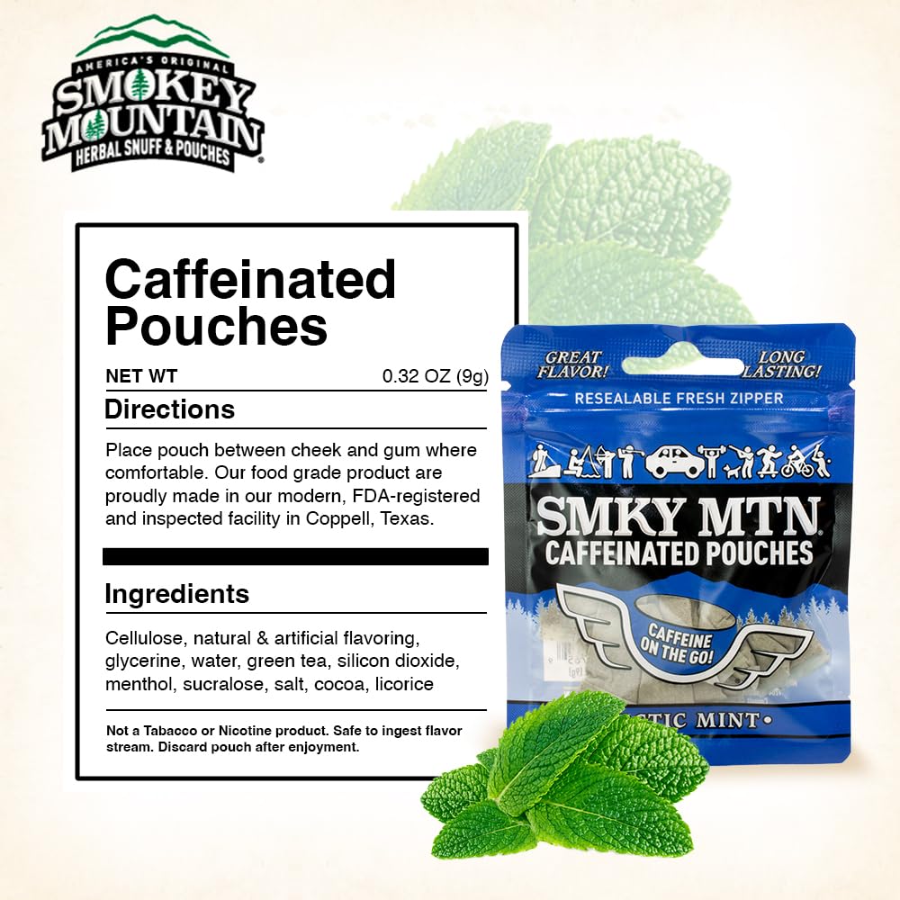 Smokey Mountain Arctic Mint pack back label