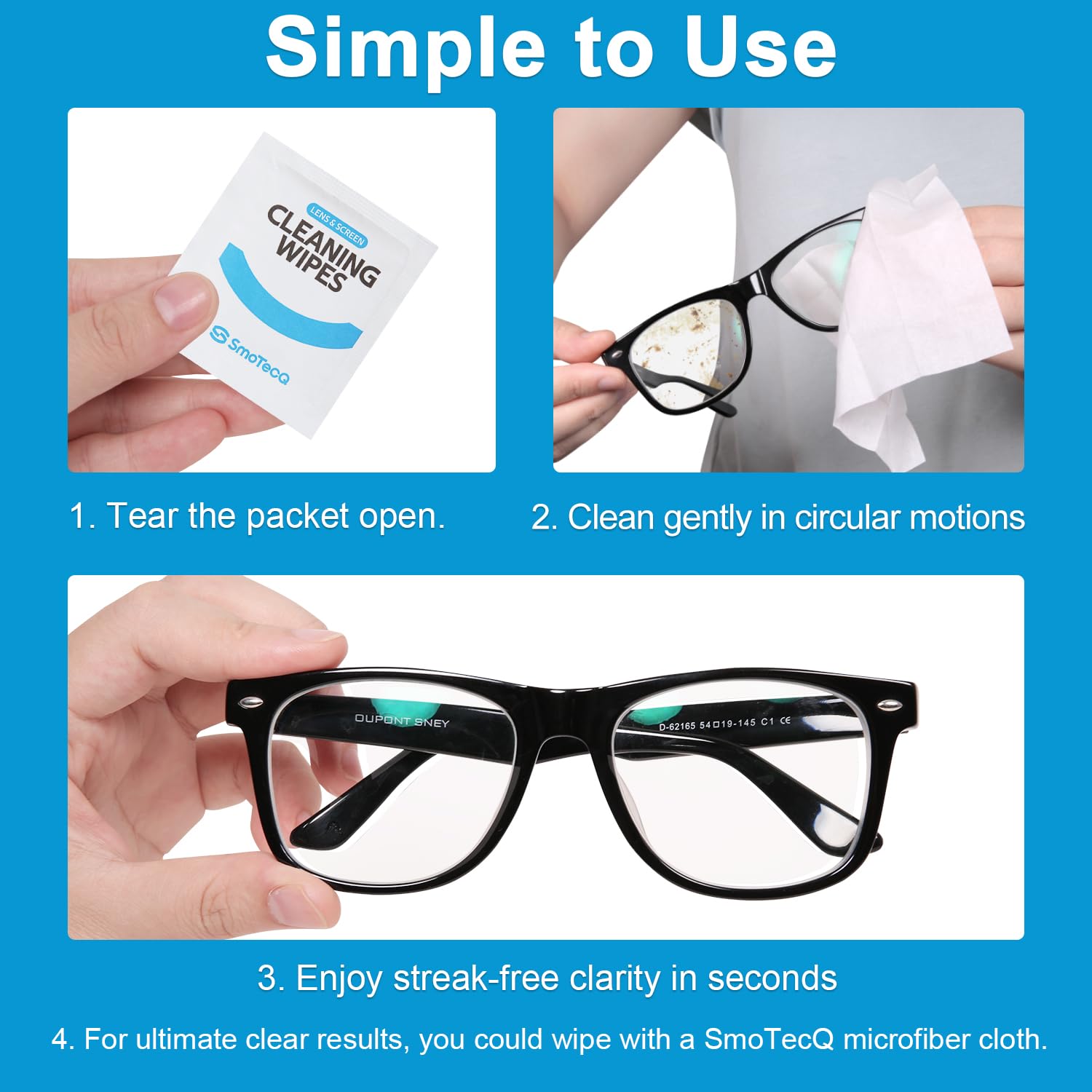 Wipes sealed for freshness and portability