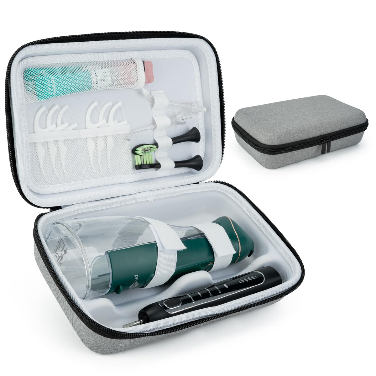 Grey SMYV water flosser travel case exterior