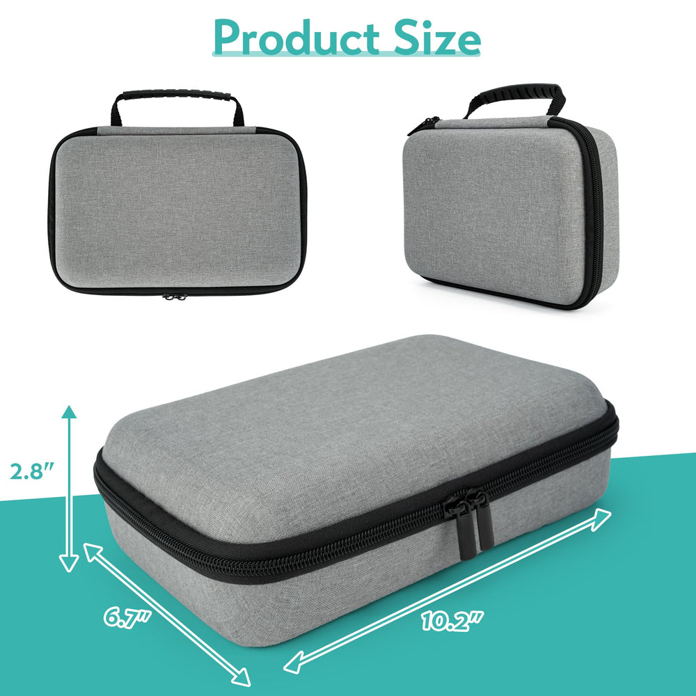 Elastic band for securing nozzles inside SMYV travel case
