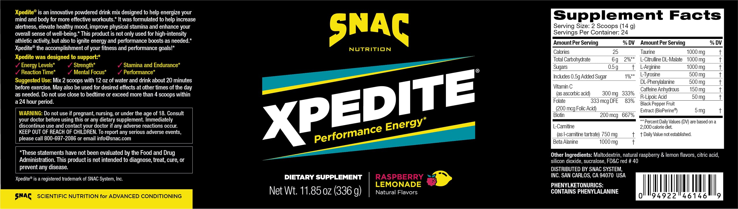 SNAC XPEDITE scoop beside the tub for quick pre-workout mixing