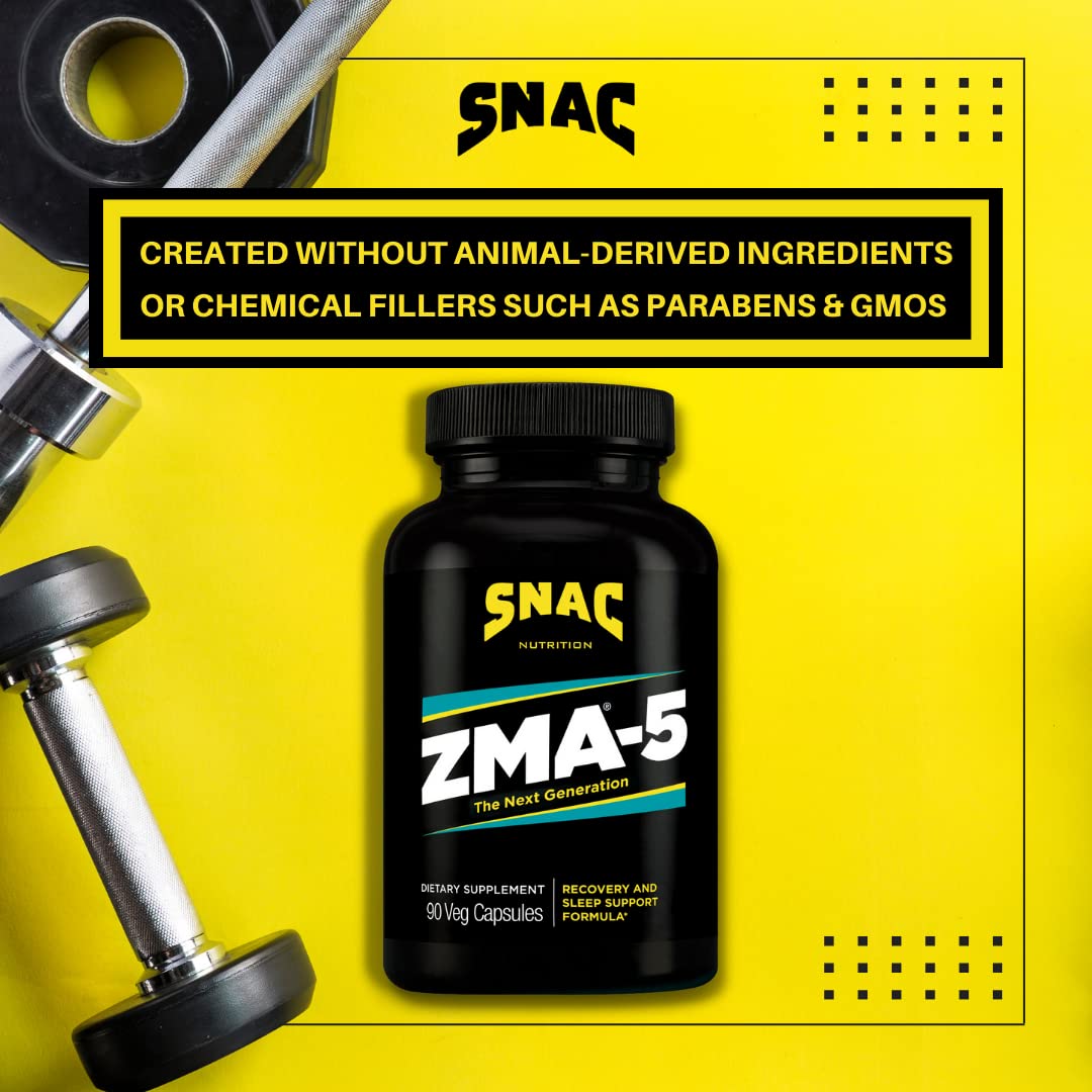 Gluten-free, GMO-free, vegan-friendly labeling on SNAC ZMA-5
